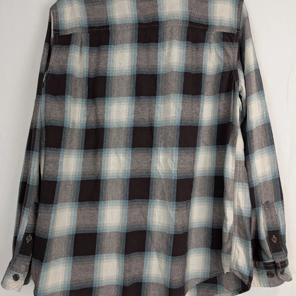 Filson Womens Scout Plaid Flannel Buttondown Long Sleeve Shirt Top Large - Picture 5 of 7